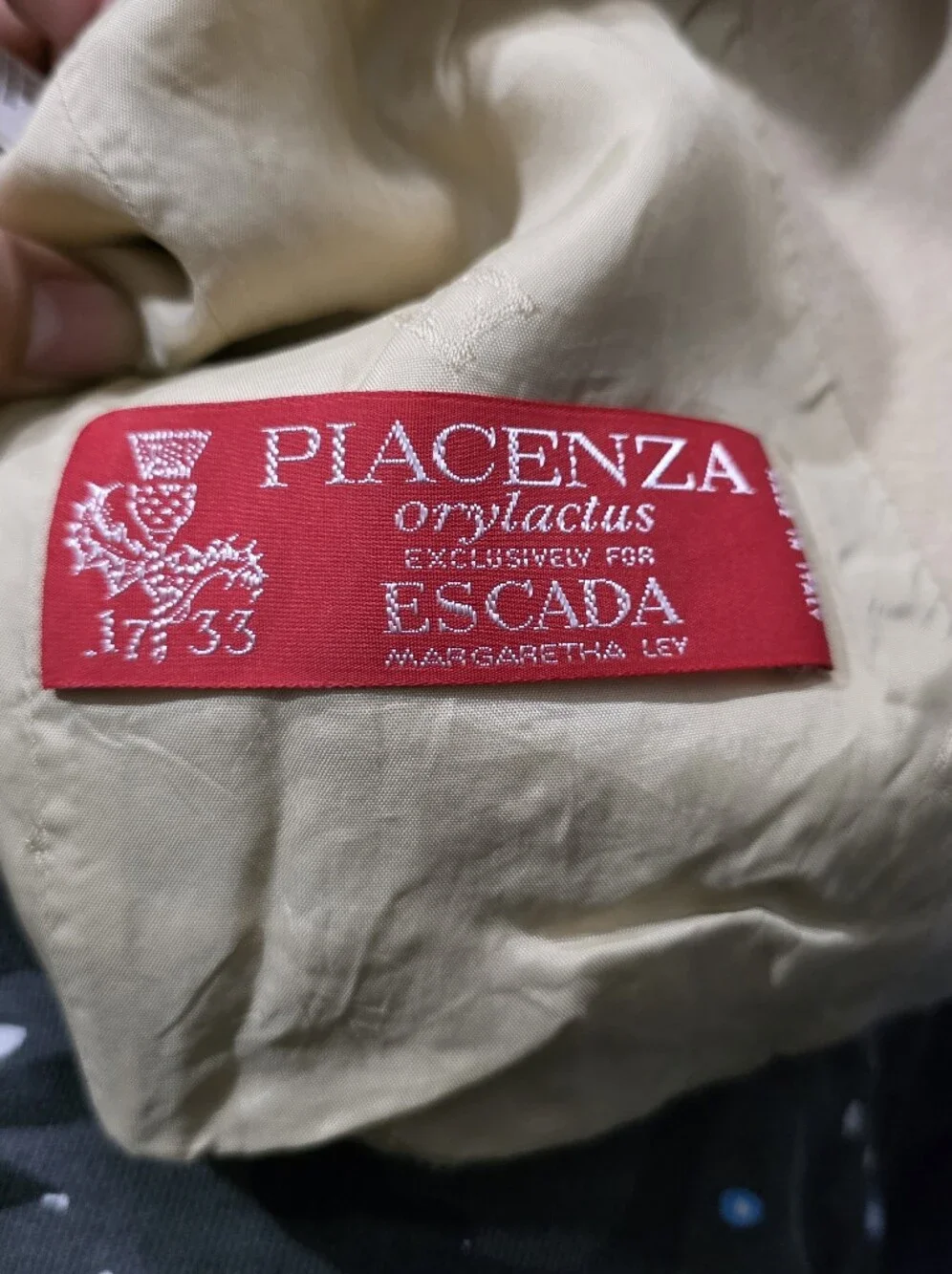 Escada Vintage jacket silk wool angora luxury fur coat